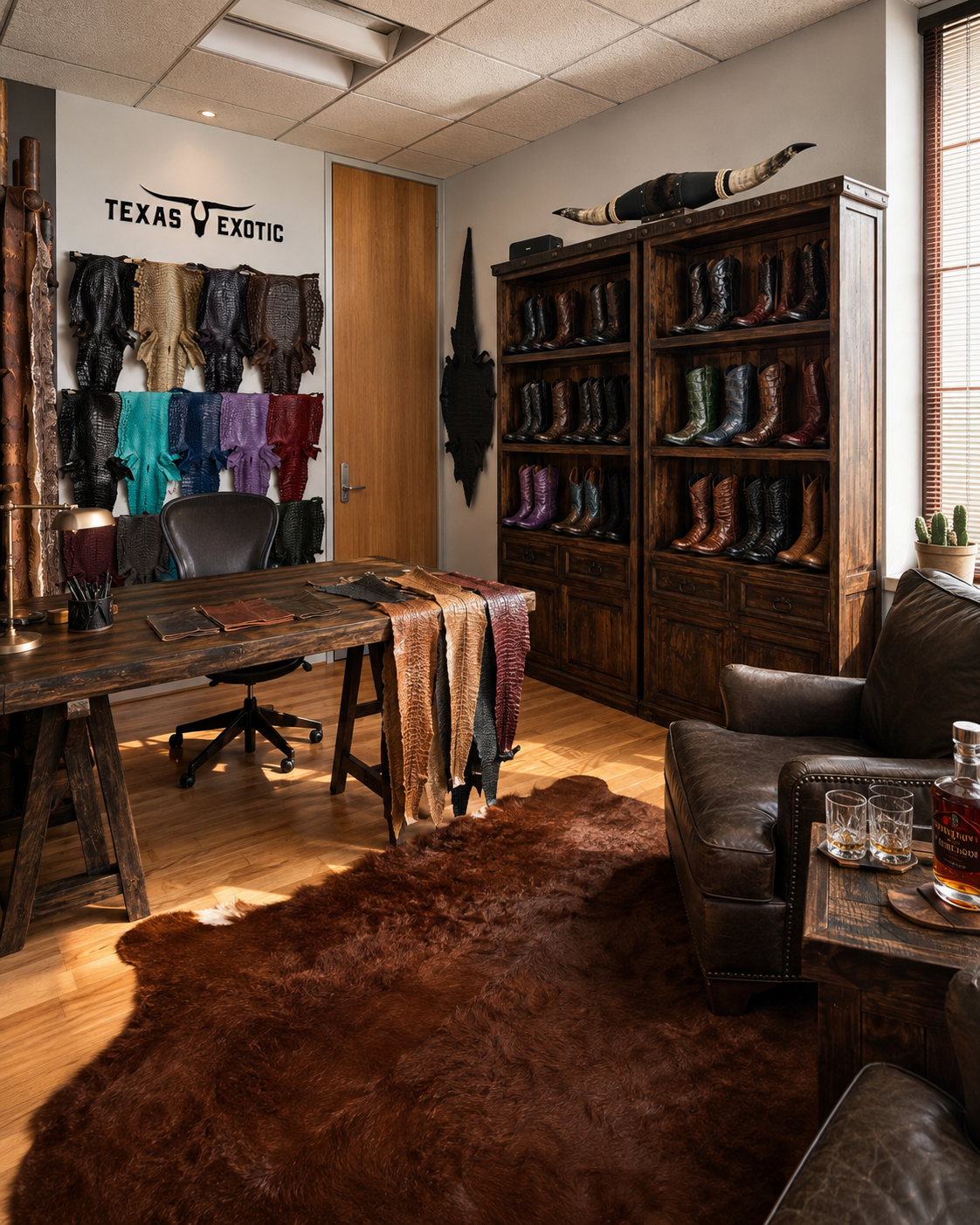 Texas Exotic Woodlands Design Studio interior