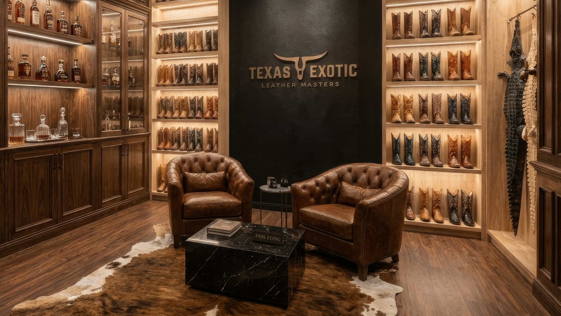 Texas Exotic boutique interior at The Woodlands